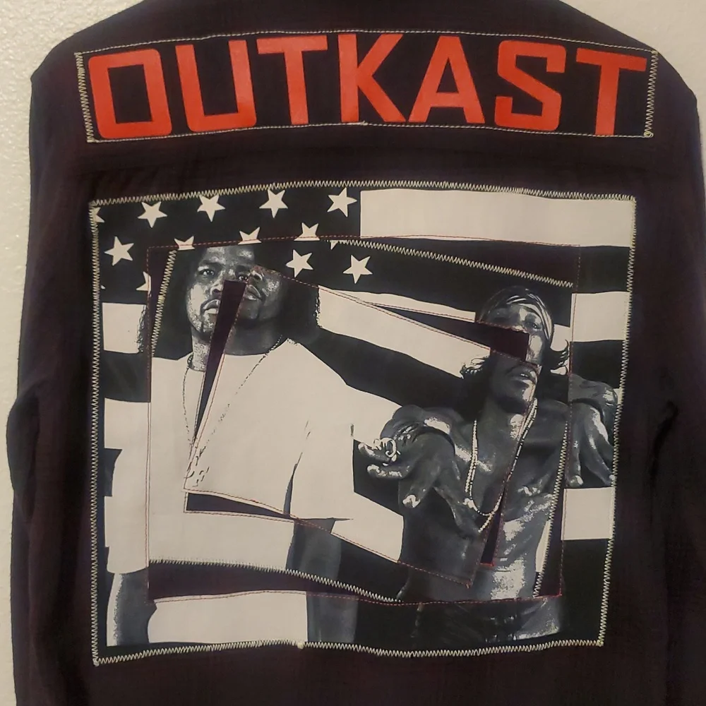 Outkast Embroidered Plaid Button-Up Flannel Shirt Stankonia Graphic - Picture 12 of 12